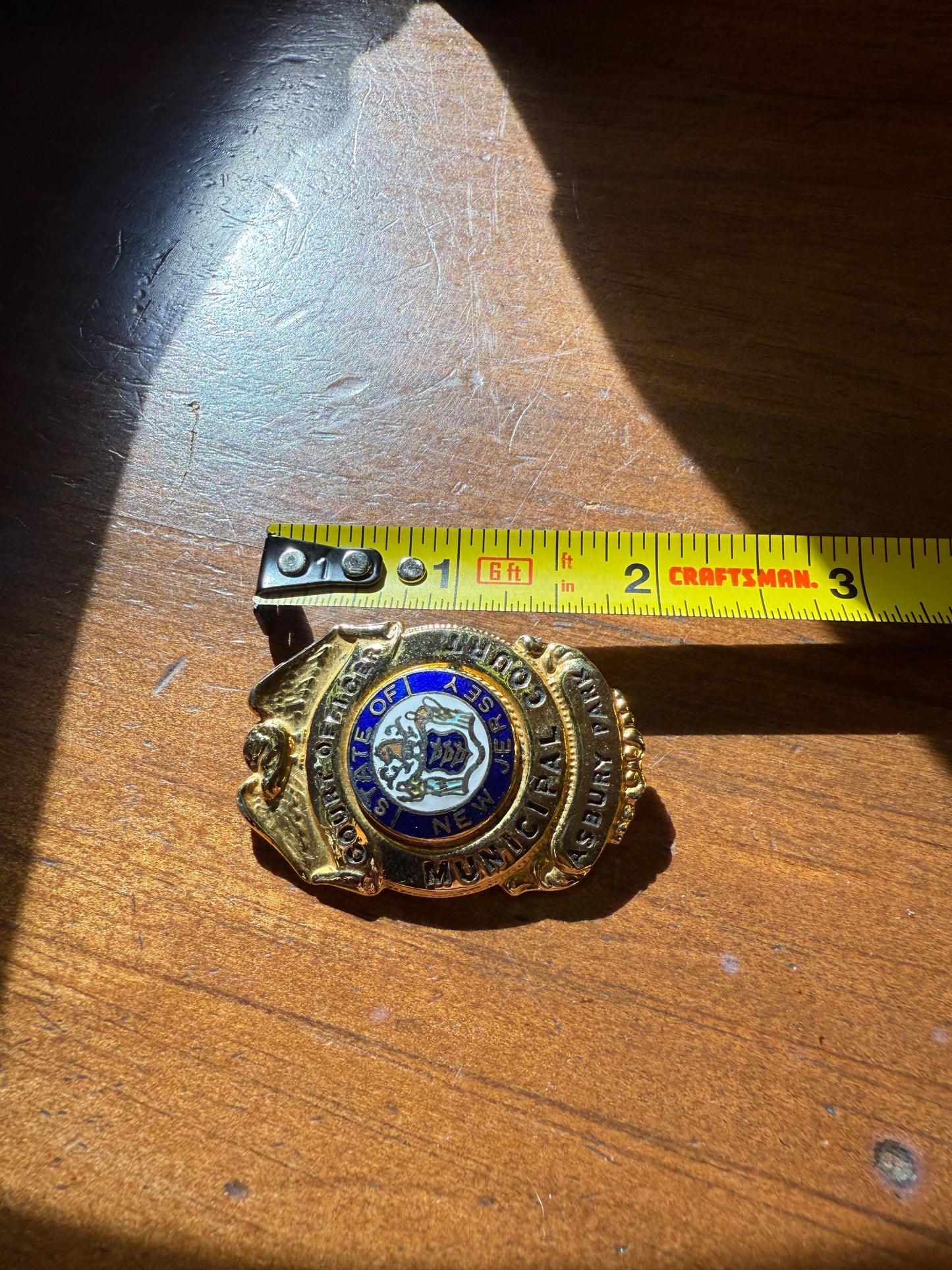 Vintage Asbury Park NJ Municipal Court Officer Badge