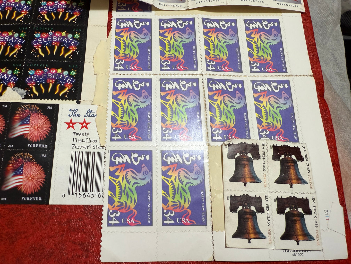 Lot of 56 USA Forever Stamps from 2008-2016