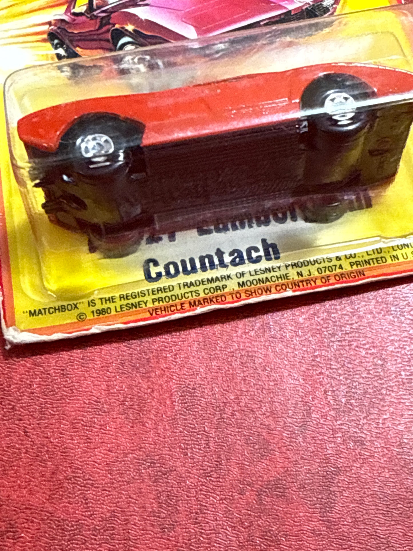 Vintage 1980 Matchbox Die Cast Metal No. 27 Lamborghini Countach (sealed new)