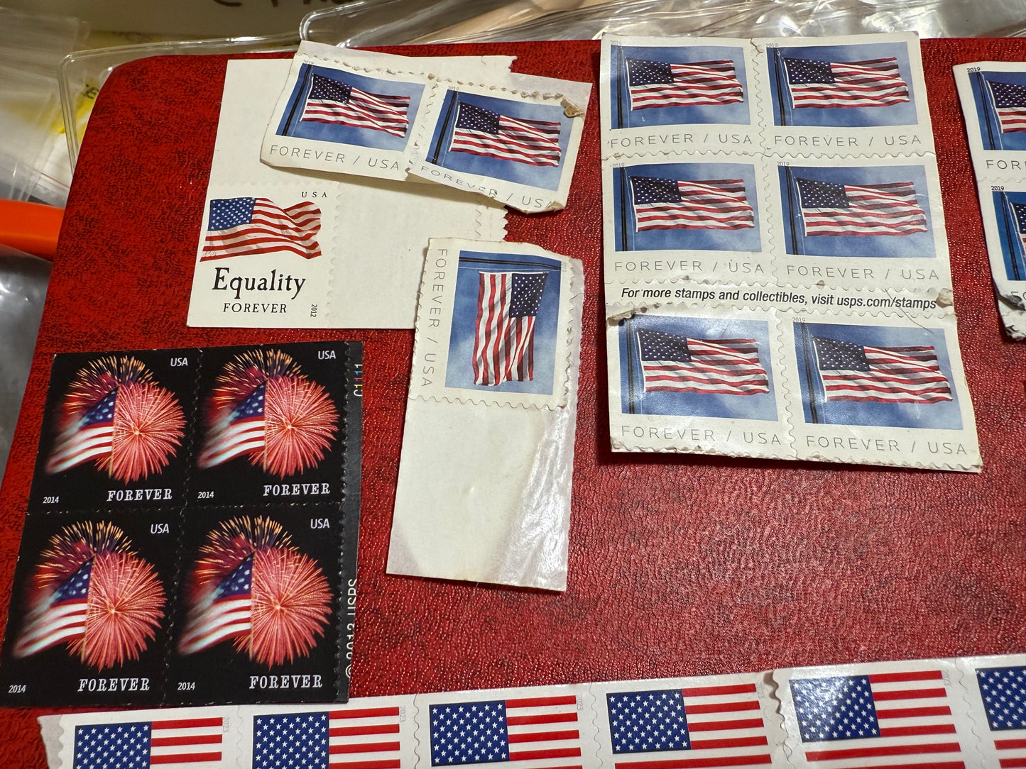 Lot of 53 USA Forever Stamps from 2007-2023