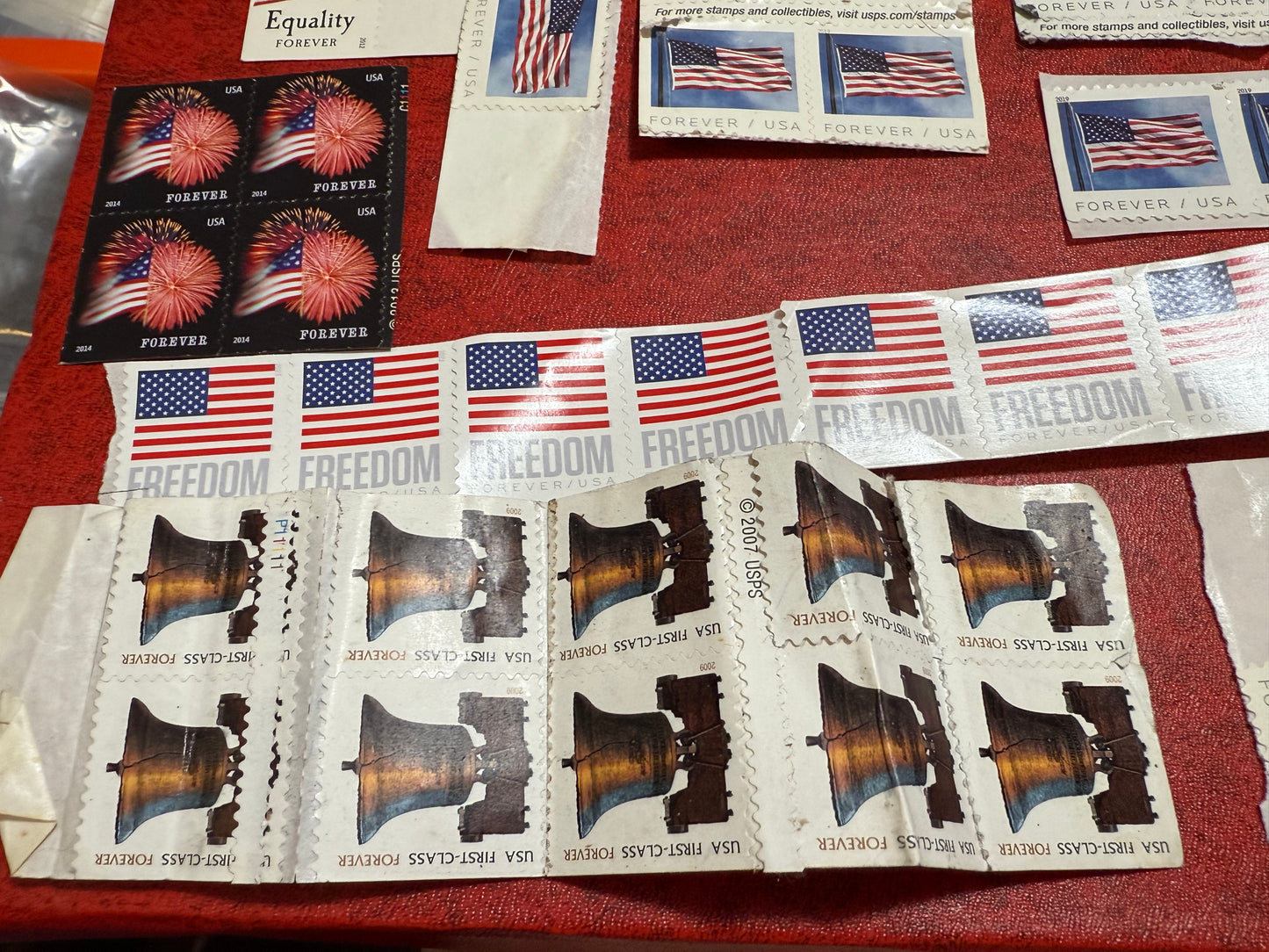 Lot of 53 USA Forever Stamps from 2007-2023