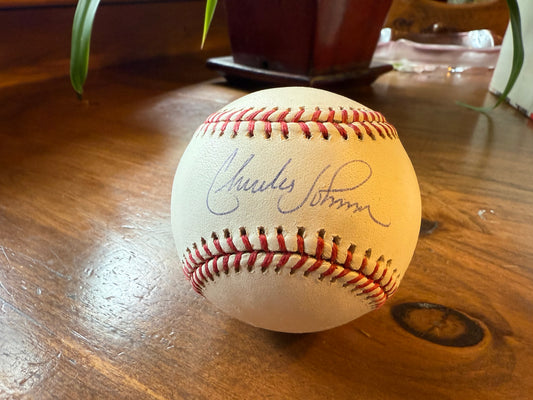 Charles Johnson Signed Official MLB Baseball Rawlings Selig Era