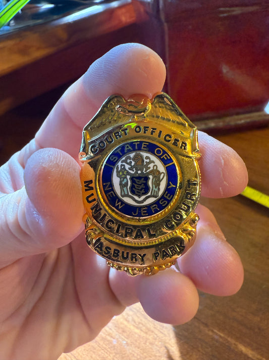 Vintage Asbury Park NJ Municipal Court Officer Badge