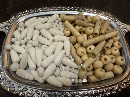 Small bag of vintage jewelry making beads (tray not included)
