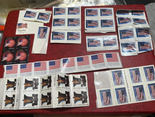 Lot of 53 USA Forever Stamps from 2007-2023